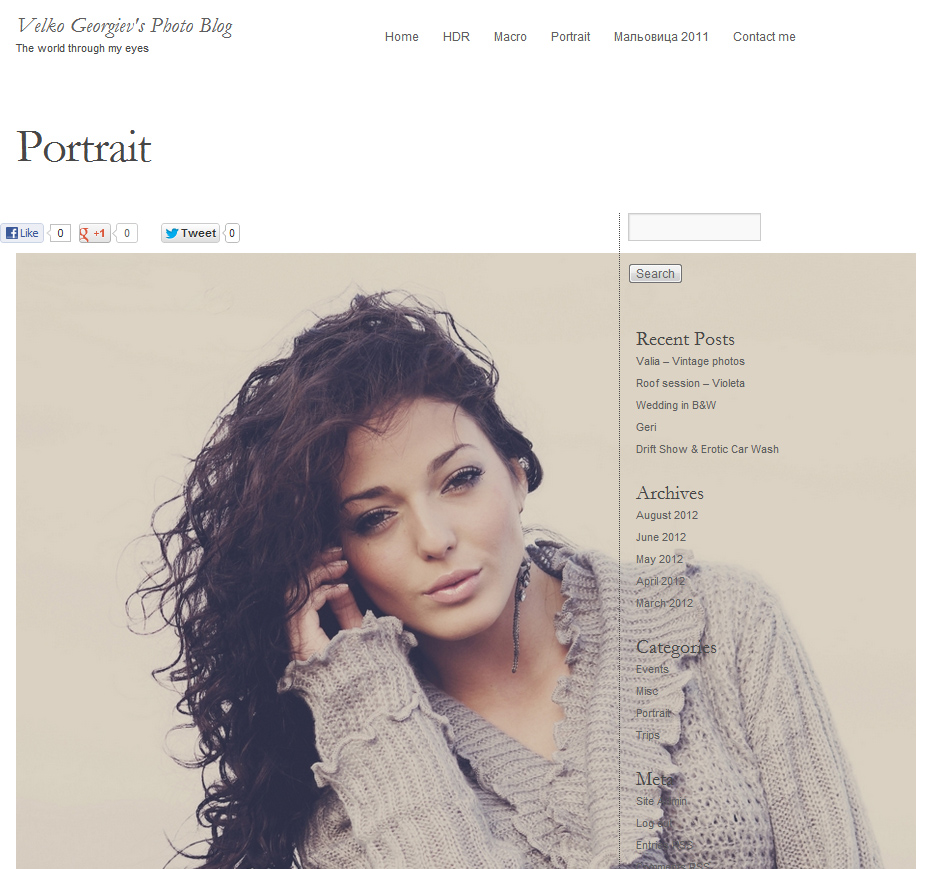 Portraits page